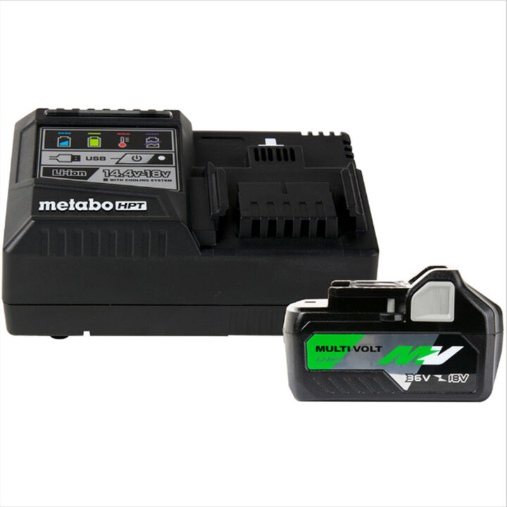 Metabo HPT Promotional 36V/18V 4.0Ah/8.0Ah MultiVolt Lithium Ion Slide Battery and Charger Kit