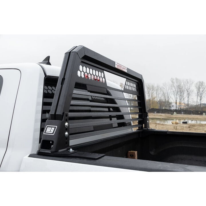 Weather Guard Aluminum Louvered Headache Rack, Matte Black, large image number 1