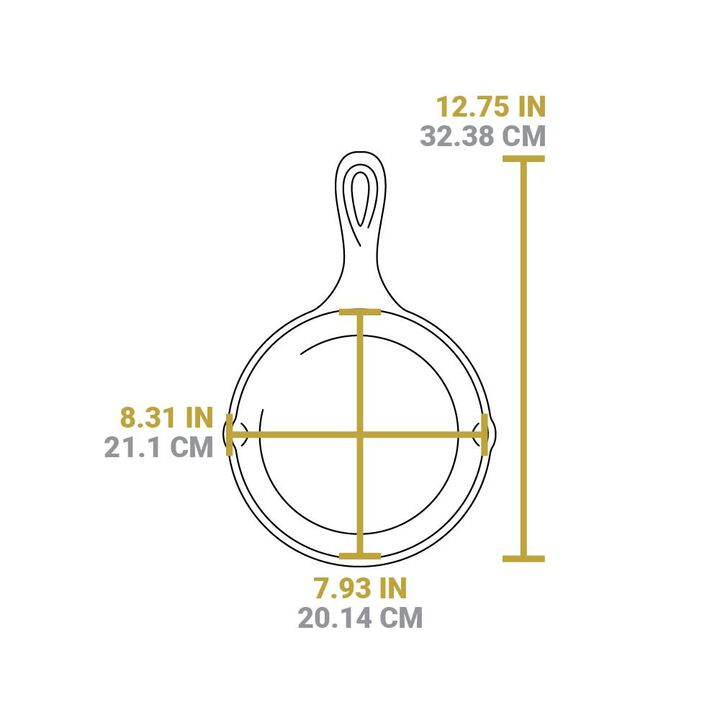 Lodge Cast Iron 8 Inch Black Cast Iron Seasoned Skillet, large image number 6