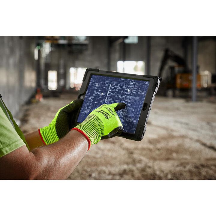 Milwaukee High Visibility Cut Level 5 Polyurethane Dipped Gloves, large image number 7