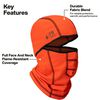 Klein Tools Flame-Resistant Balaclava 33 Cal CAT 3 Orange OSFM, small image number 2