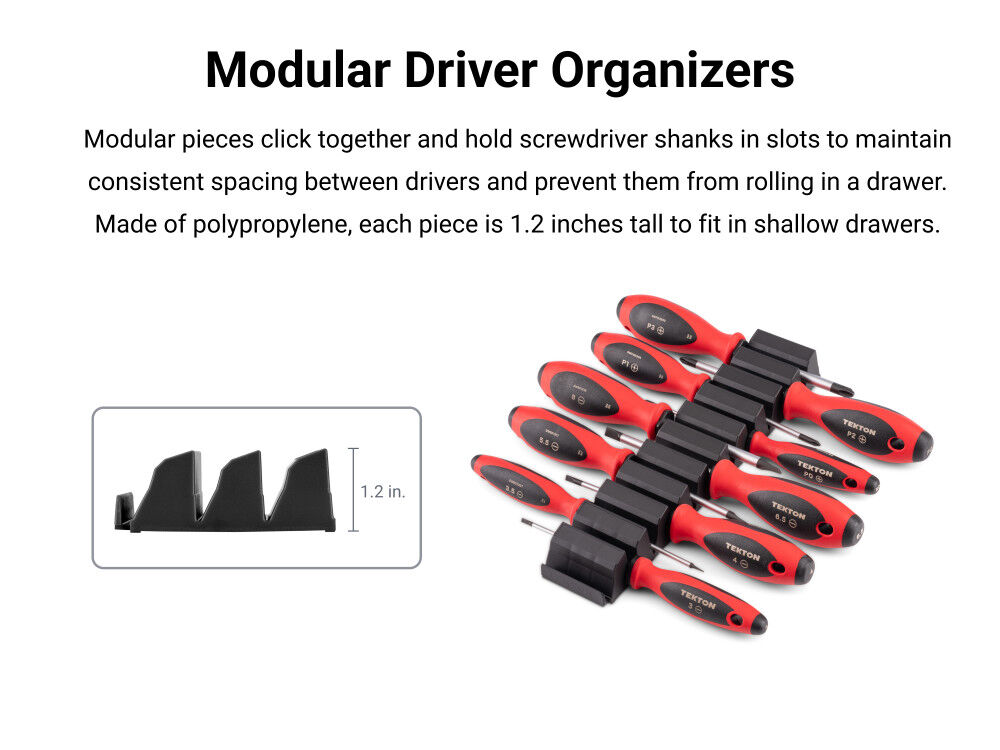 Tekton Phillips Screwdriver Set with Organizer - 8 Inch Shanks 3 Piece #1-#3, large image number 7