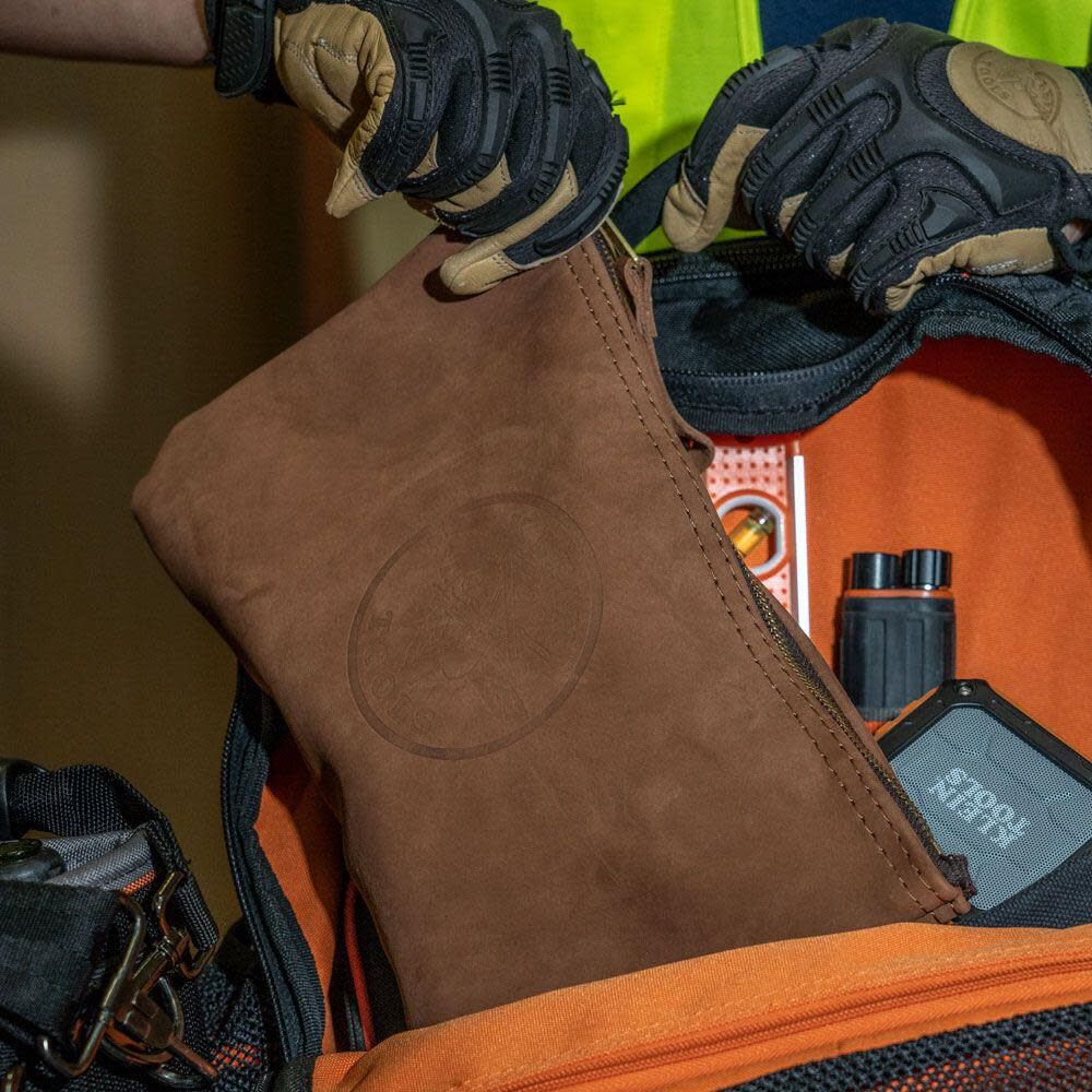 Klein Tools Top-Grain Leather Zipper Bag, large image number 8