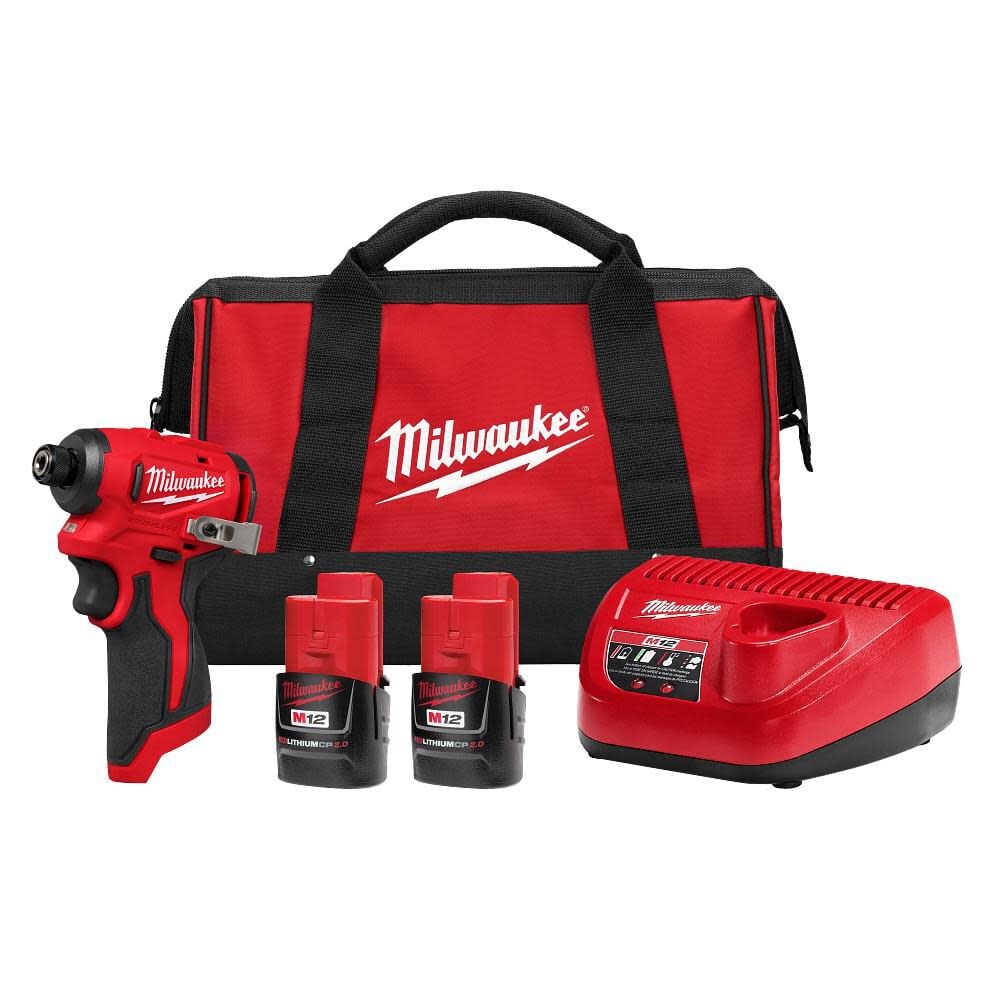 Milwaukee M12 Subcompact Brushless 1/4 Inch Hex Impact Driver Kit, large image number 1