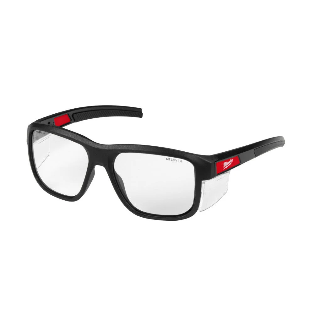Milwaukee Full Frame Safety Glasses with Removable Side Shields Clear Anti-Scratch Lenses, large image number 1
