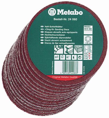 Metabo 3-5/32 In. Hook and Loop Sanding Sheet P60 25-Pack, large image number 0