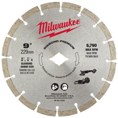 Milwaukee 9inch Diamond Premium Segmented Blade