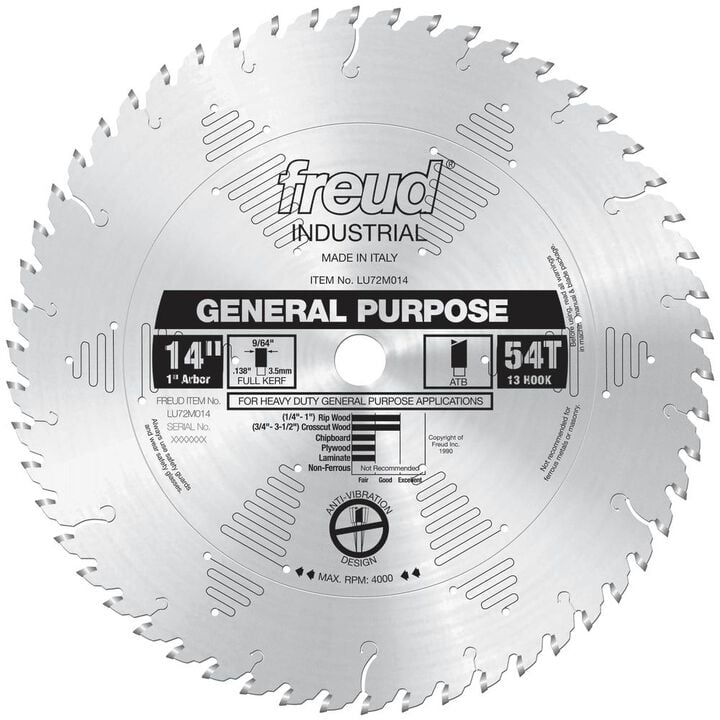 Freud 14in General Purpose Blade, large image number 0