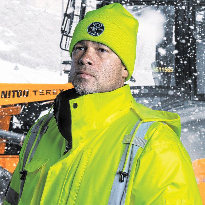 Klein Tools Heavy Knit Hat High Visibility Yellow, large image number 2