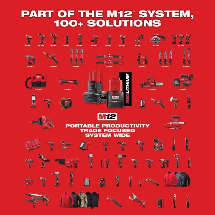 Milwaukee M12 Press Tool Kit No Jaws Reconditioned, large image number 11