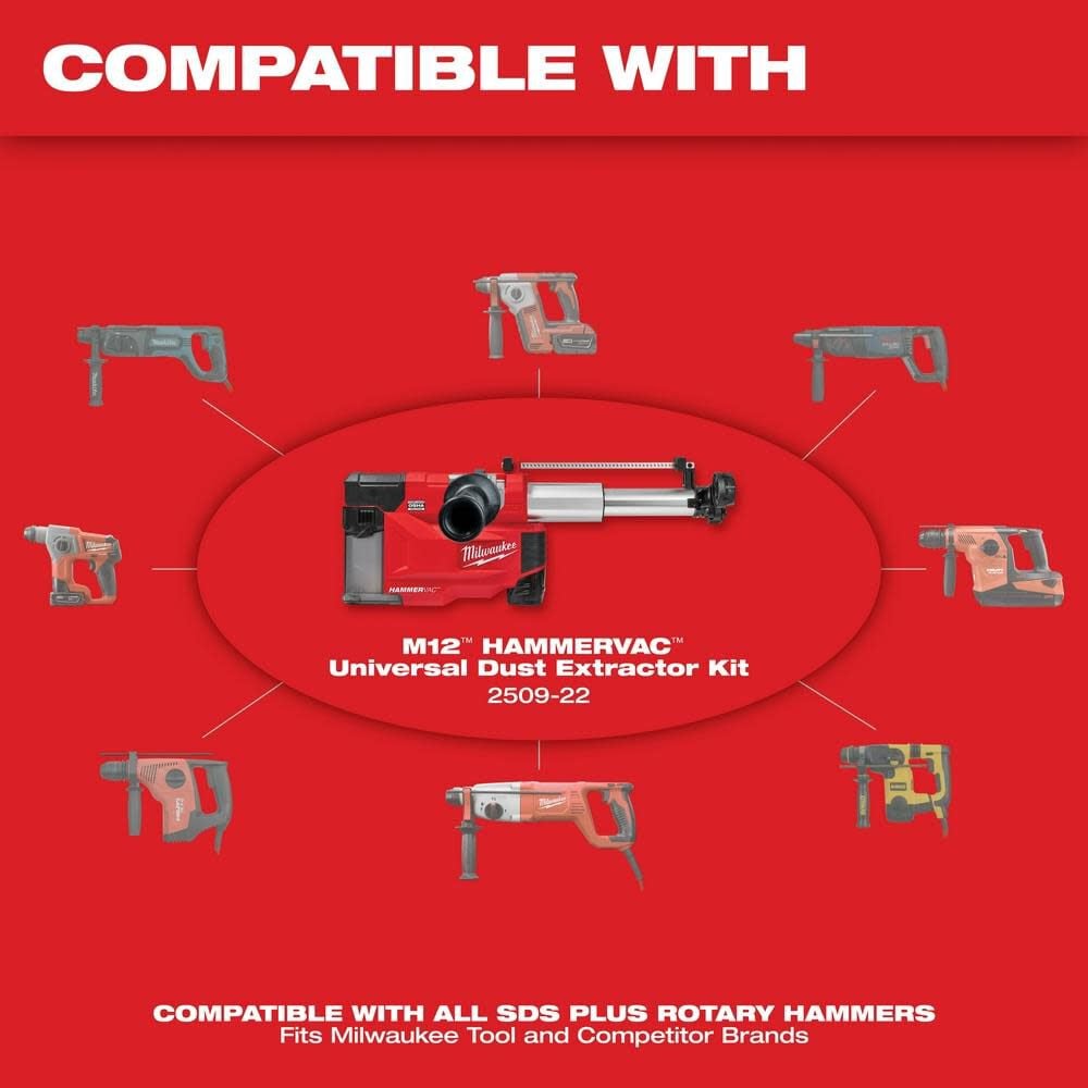 Milwaukee M12 Hammervac Universal Dust Extractor Kit 2509 22 2509 22 Simolary simolary.com 7