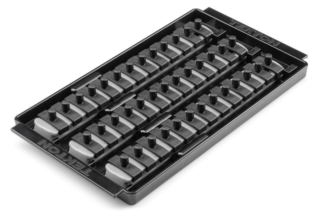 Tekton 39 Slot Universal Socket Organizer for 1/4 Inch Drive Sockets and Bit Sockets, Gray, large image number 1