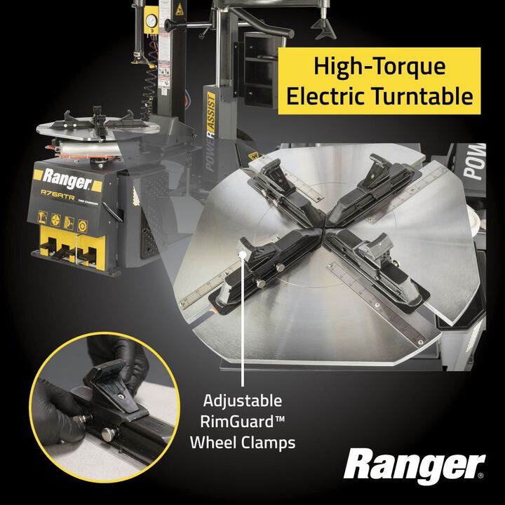 Ranger R76ATR 30 Inch Capacity Tilt-Back Tire Changer with Single Assist, large image number 3