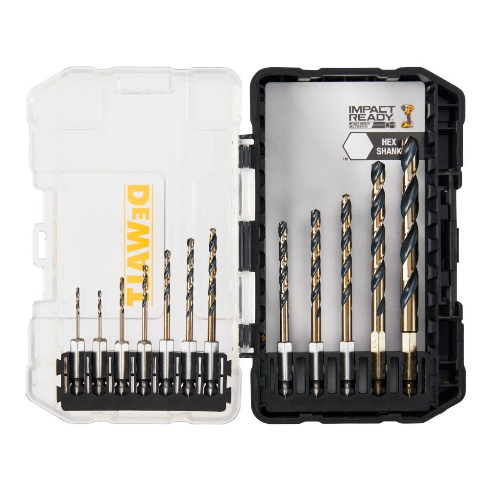 DEWALT BLACK & GOLD IMPACT READY Metal Drill Bit 12pc Set, large image number 1