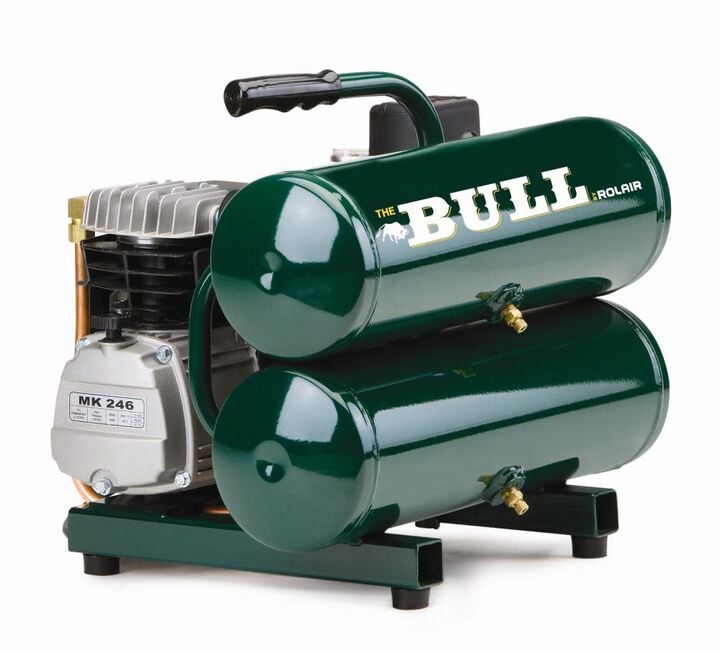 Rolair 2 HP - inBullin (115V) 4.1 CFM@90PSI 4.3 Gall Stack Tank Compressor