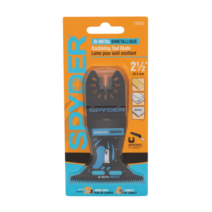 Spyder 2-1/2 Inch Universal Fit Bi-Metal Osc Blade for Clean Wood and PVC