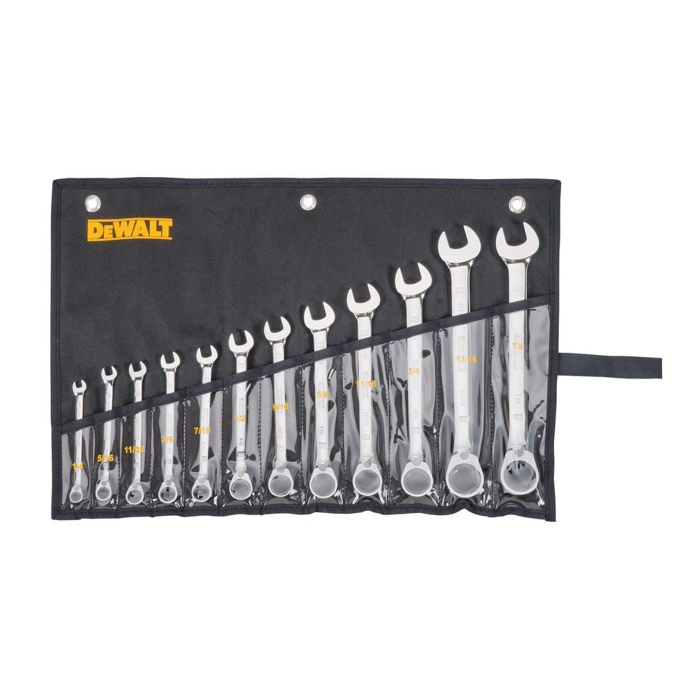 DEWALT 12 Piece Reversible Ratcheting Wrench Set - SAE, large image number 4