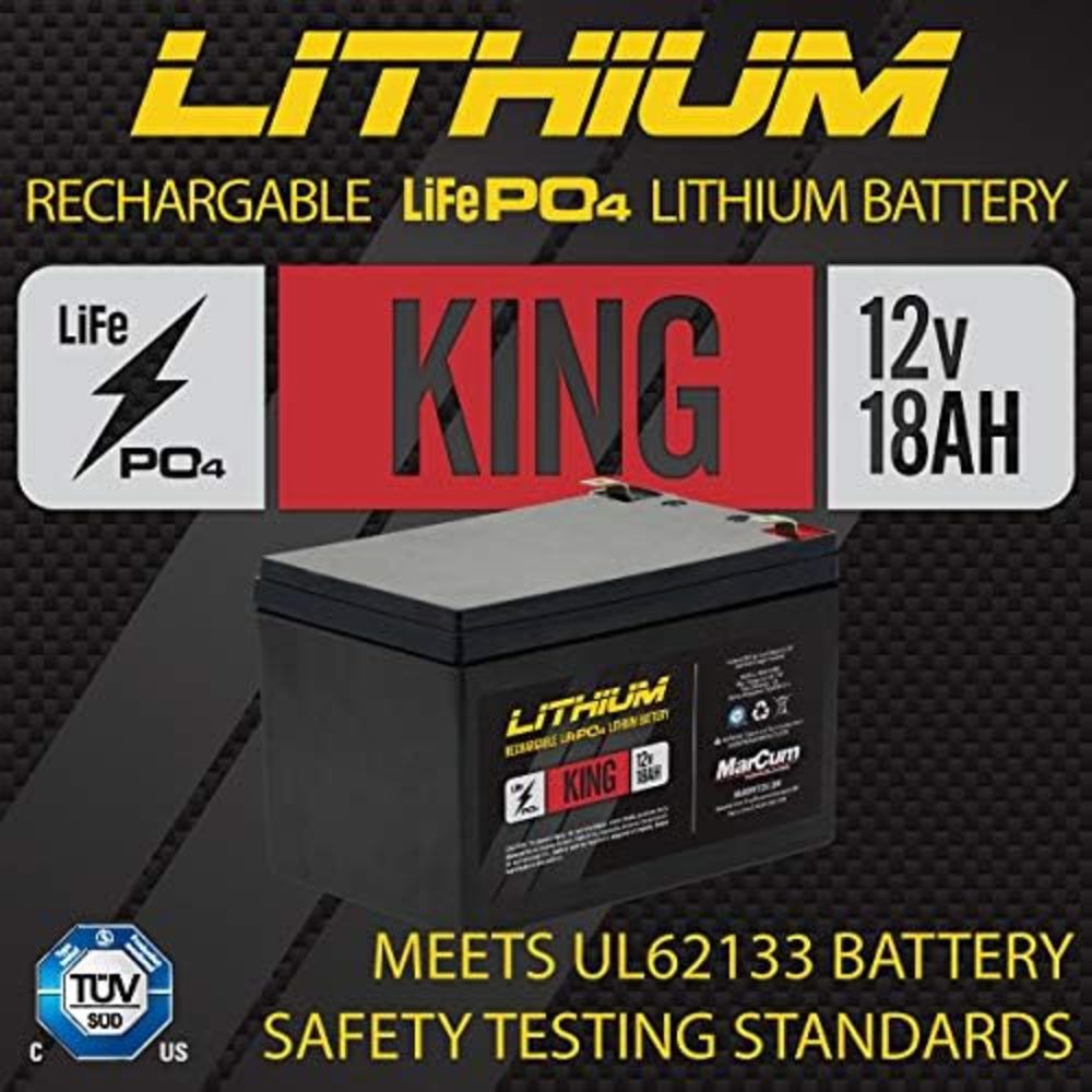 MarCum Lithium 12V 18Ah LifePO4 King Battery Only, large image number 2