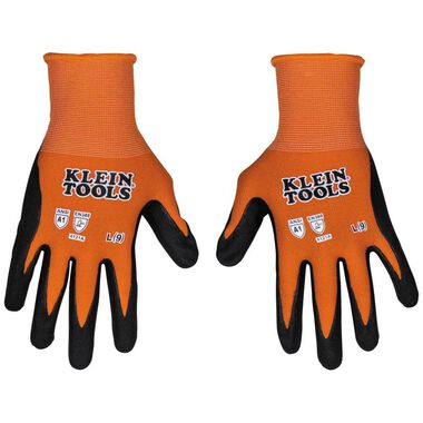 Klein Tools A1 Cut Knit Dipped Gloves, Large, 2pk