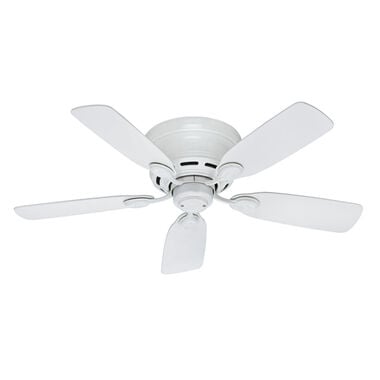 Hunter Fan Low Profile IV Ceiling Fan 42in Indoor White Snow White