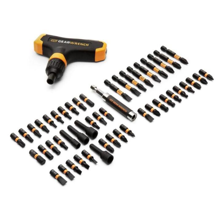 GEARWRENCH Promotional 1/4 Inch Hex Micro Bit Set with Ratcheting T-Handle 51 Pieces