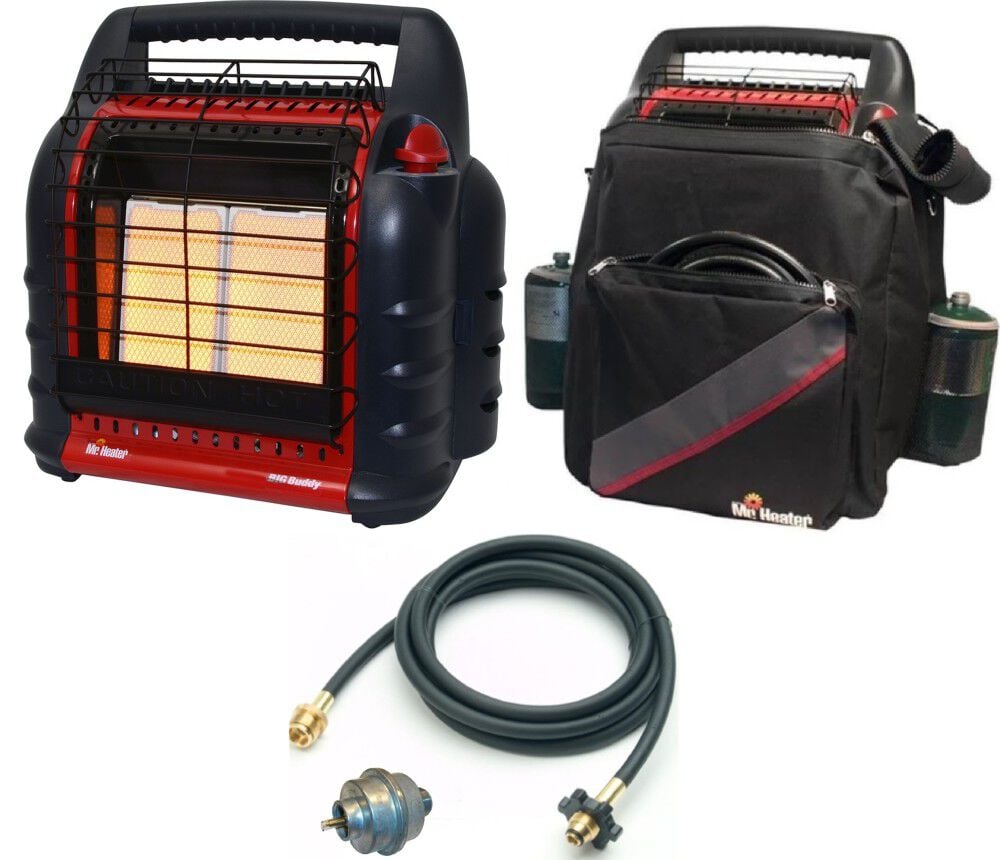 Stay warm and travel prepared with the Big Buddy Heater Essentials & Carry Bag Bundle. Designed for cold campsites, frozen lakes, and outdoor