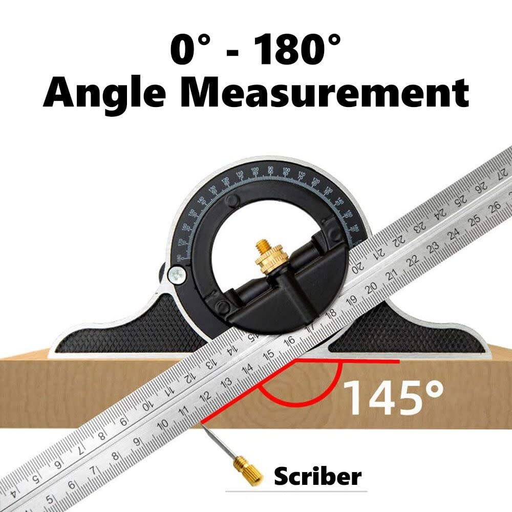 Big Horn 12 Inch Combination Square Set with Protractor, large image number 6