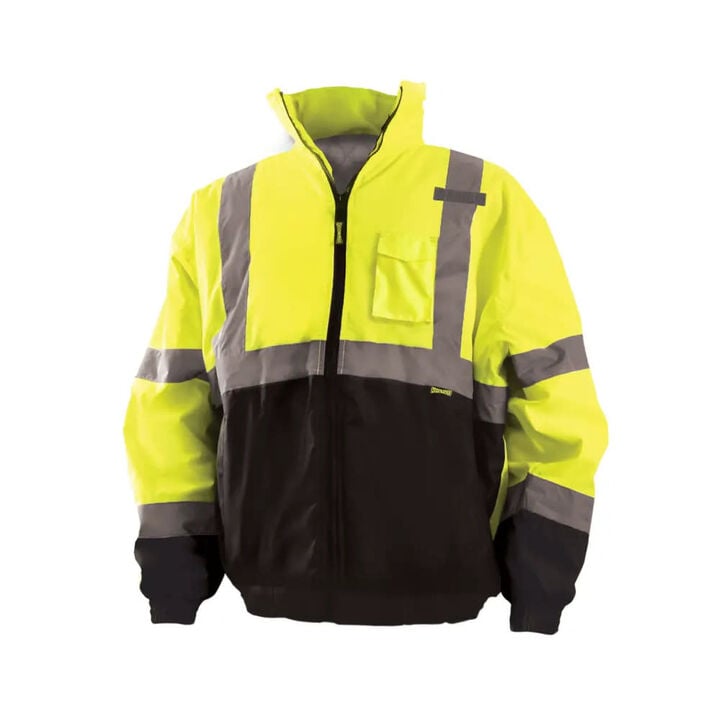 Occunomix Hi-Vis Yellow Class 3 Value Black Bottom Bomber Jacket Medium, large image number 0