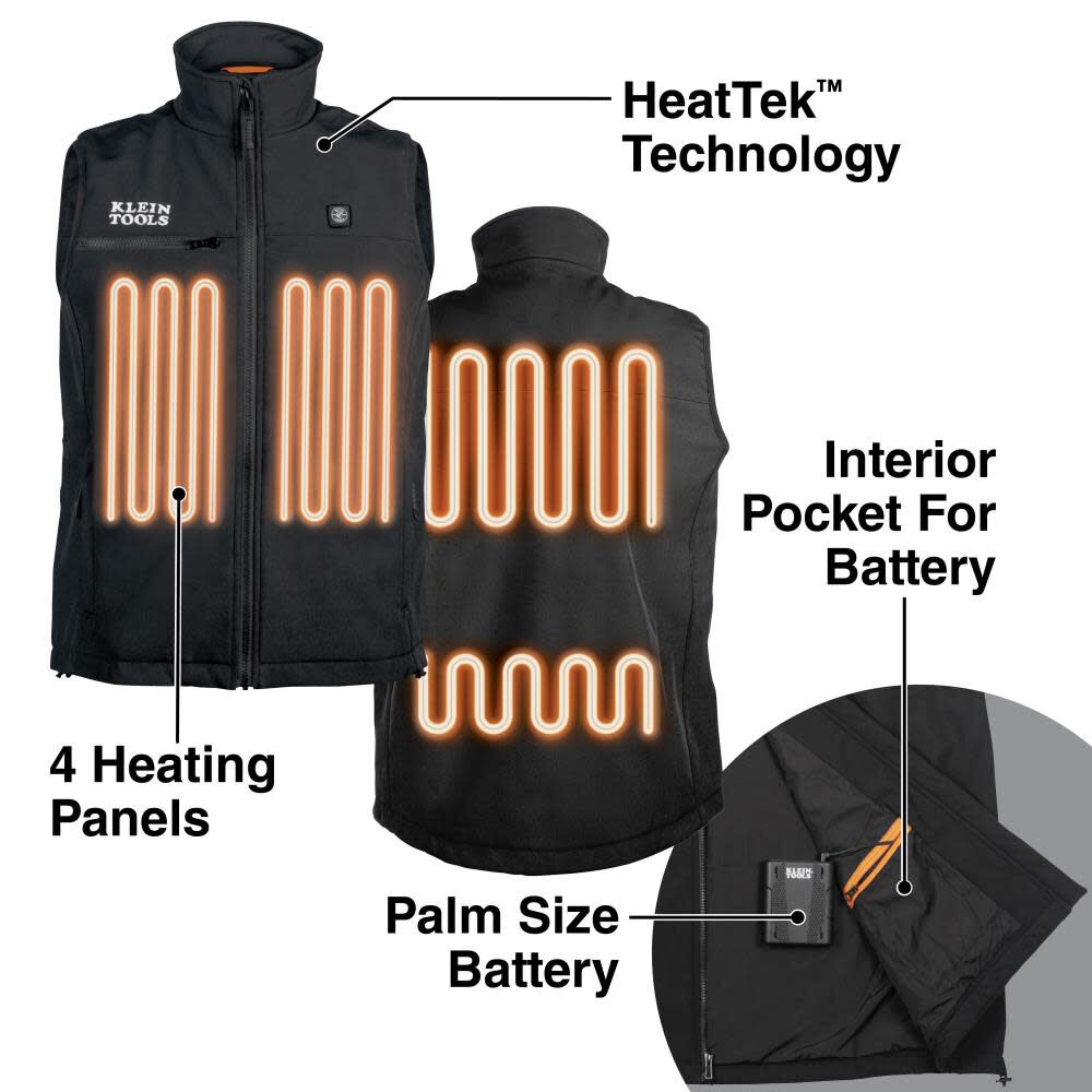 Klein Tools Heated Base Layer Vest, large image number 2