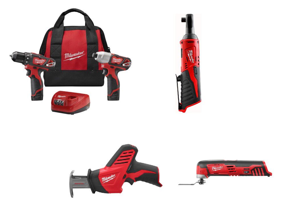Milwaukee M12 5pc Combo Kit Bundle 2494 225pc Sansujyuku sansujyuku.com