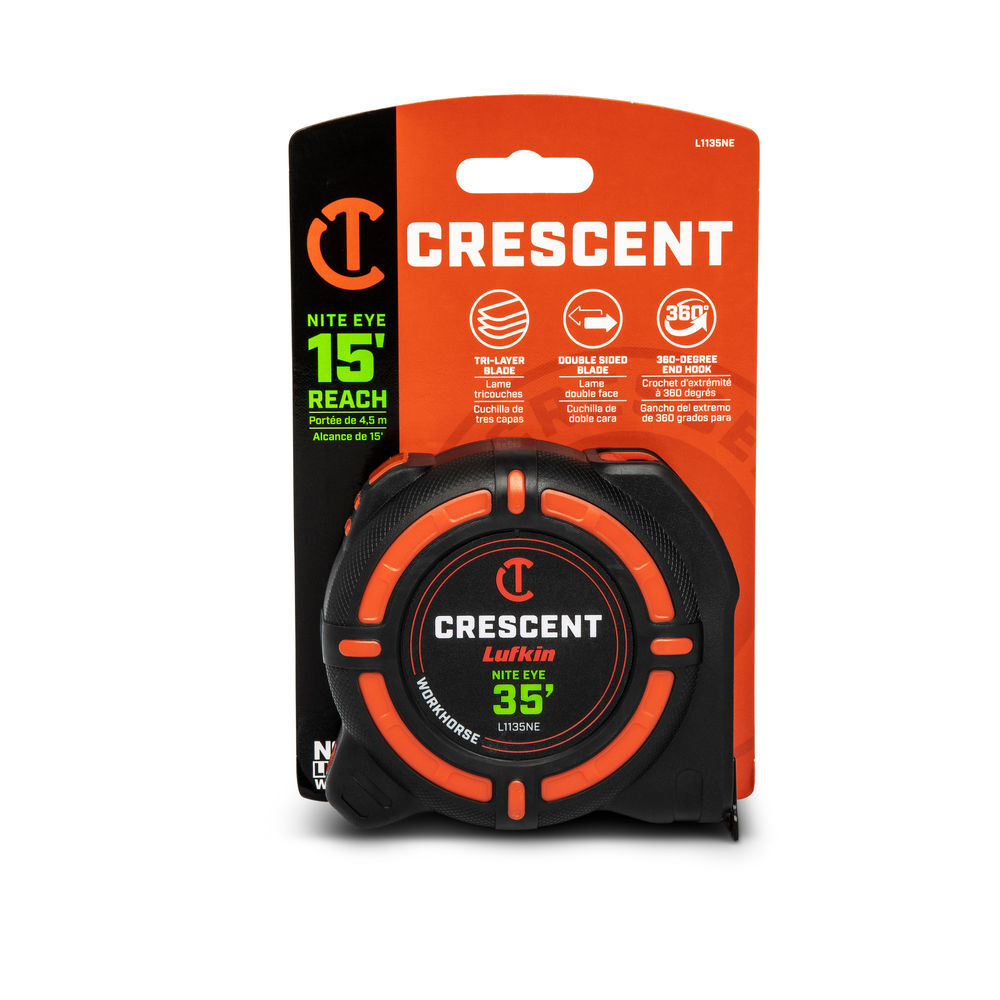 Crescent Lufkin 1-1/4 Inch x 35 Ft. WORKHORSE NITE EYE Tape Measure, large image number 5