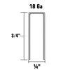 Metabo HPT 1/4in x 3/4in Staples 18 Gauge Finish 1000qty, small image number 2