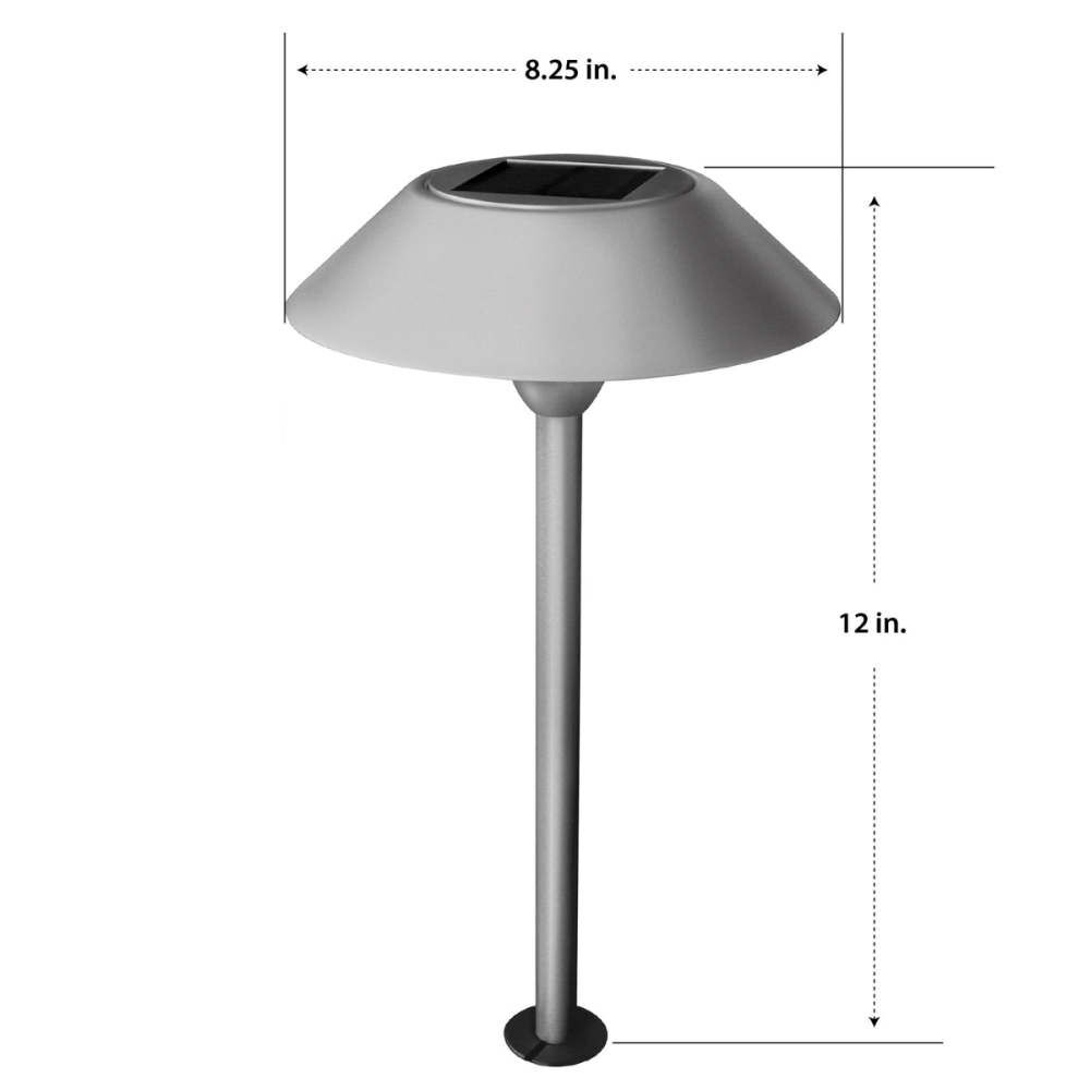 Feit Electric 12 Inch 0.4W 40 Lumens Landscape Solar Pathway Light Nickel, large image number 2