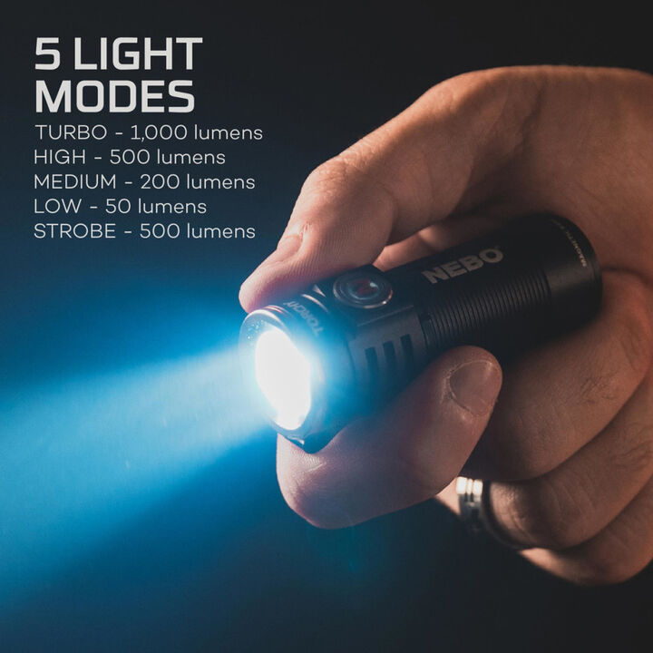 Nebo Torchy 1000 Lumens Rechargeable Pocket Flashlight, large image number 1