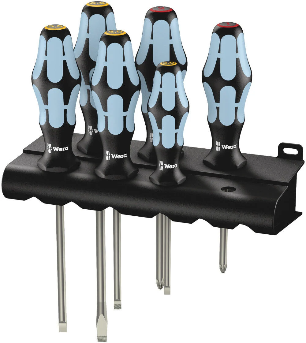 Wera Tools 3334/6 6 Piece Kraftform Plus Screwdriver set, large image number 1