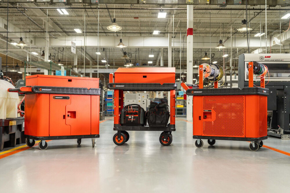 Crescent RAILWORKS Utility Cart with 8 Inch Casters and Lockable Security Panel, large image number 8