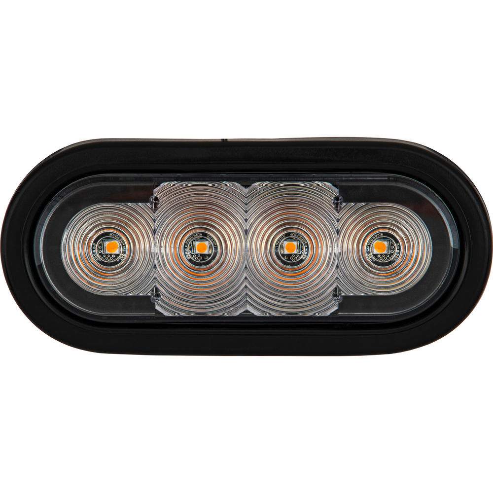 Buyers Products Company 6 Inch LED Oval Strobe Light with Amber LEDs and Clear Lens, large image number 2