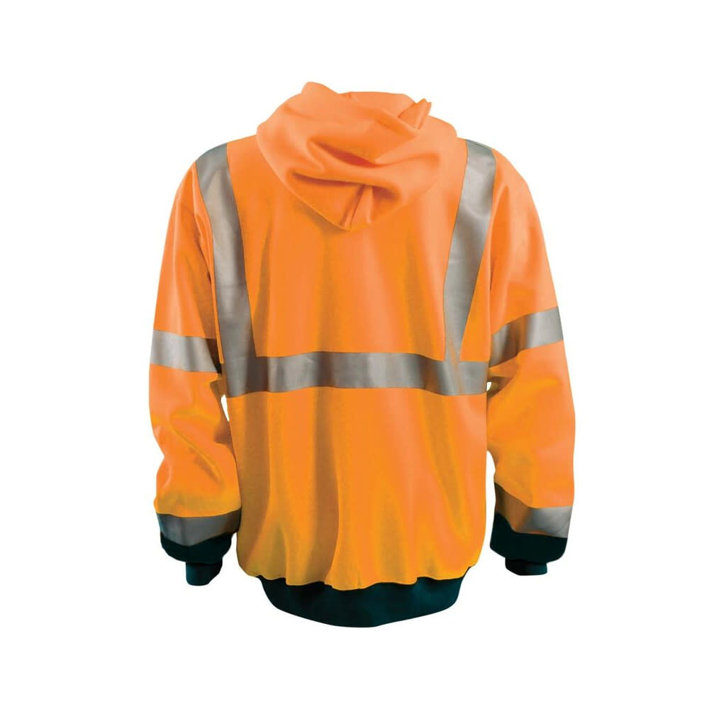 Occunomix Hi-Vis Orange 9oz Full Zip Hoodie Sweatshirt 4X, large image number 2