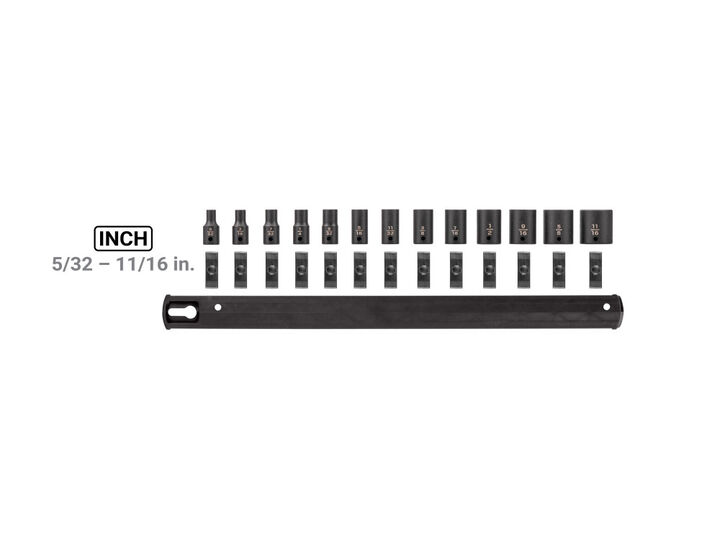 Tekton 1/4 Inch 12 Point Impact Socket Set, 13 Pieces (5/32-11/16 Inch), large image number 4
