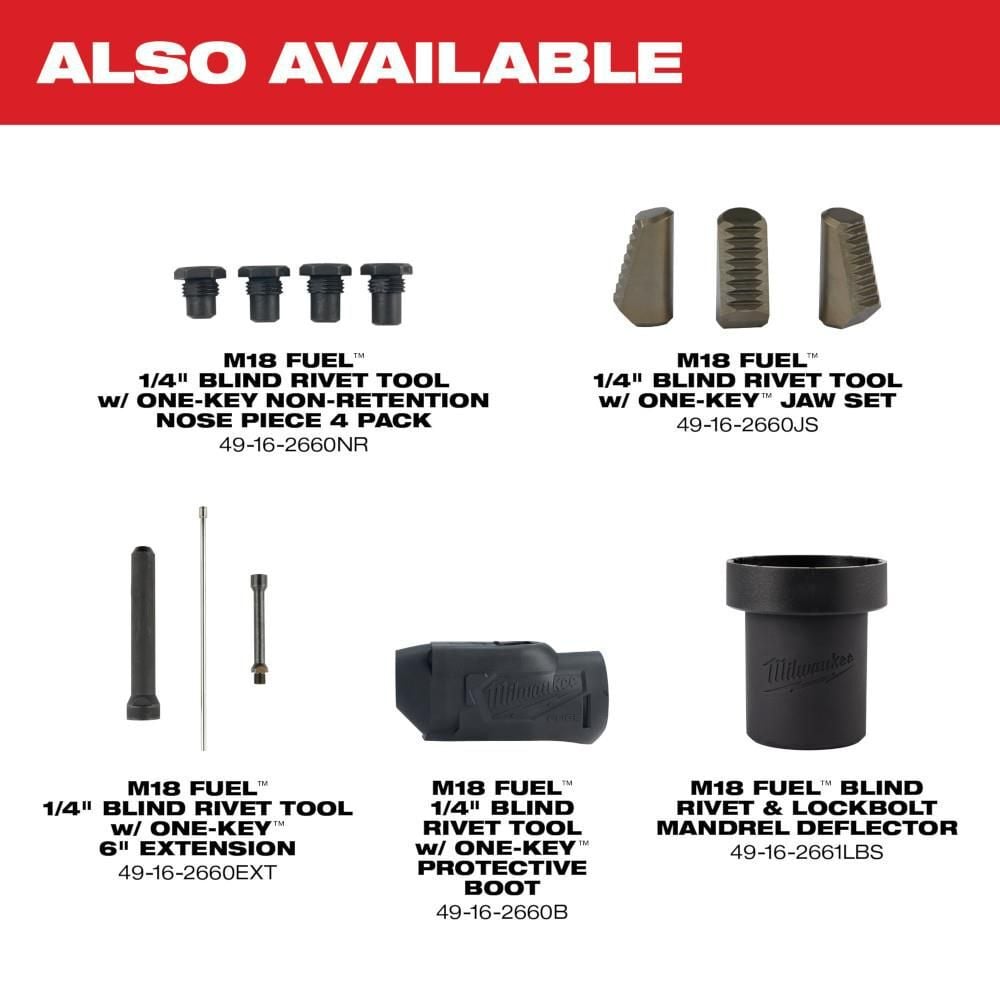 Milwaukee M18 FUEL 1/4inch Blind Rivet Tool with ONE-KEY (Bare Tool), large image number 10