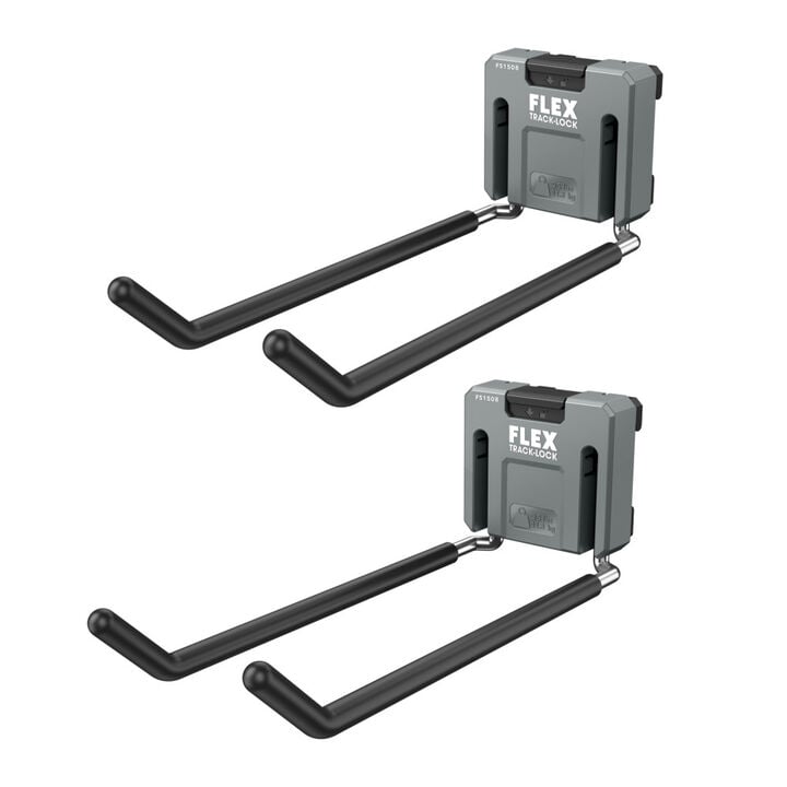 FLEX TRACK LOCK Large Folding Dual Straight Hook 2 Pack