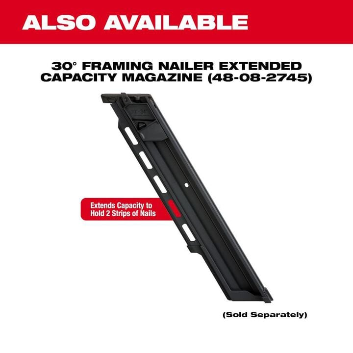 Milwaukee M18 FUEL 30 Degree Framing Nailer Kit, large image number 9