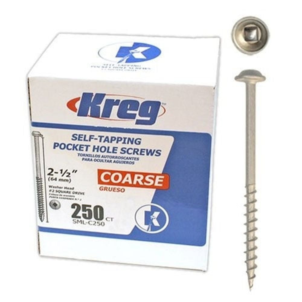 Kreg Pocket Screws - 2-1/2in #8 Coarse Washer-Head 250ct., large image number 1