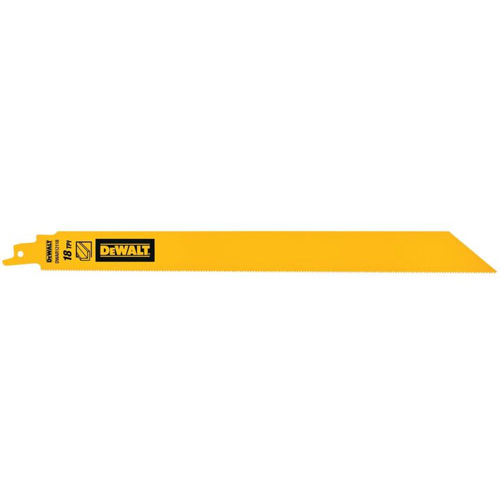 DEWALT 12 Inch 18 TPI Metal Cutting Reciprocating Saw Blades 5 Pieces, large image number 0