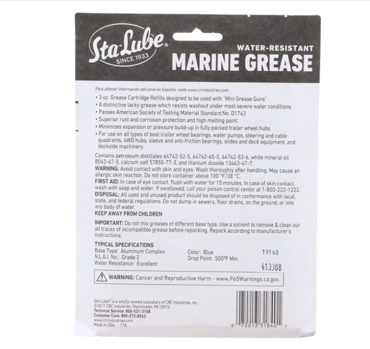 CRC Industries Sta-Lube 3oz Marine Grease 3pk, large image number 1