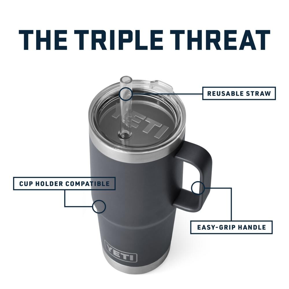 YETI Rambler 35 Oz Straw Mug with Straw Lid Navy, large image number 5