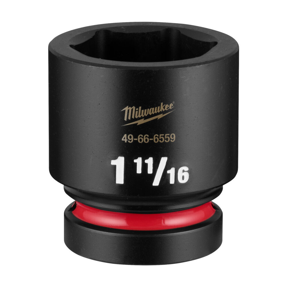 Milwaukee SHOCKWAVE Impact Duty 1 Inch Drive 1-11/16 Inch Standard 6 Point Socket - 49-66-6559