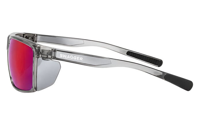 MCR Safety Swagger SR2L Safety Glasses Red Mirror Crystal Gray Frame, large image number 3