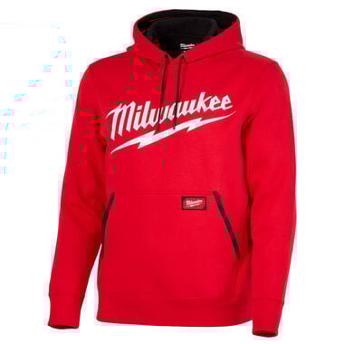Milwaukee Midweight Pullover Hoodie Big Logo Red