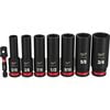 Milwaukee Impact Socket 3/8in Drive SAE Deep 6 Point 8pc, small image number 2